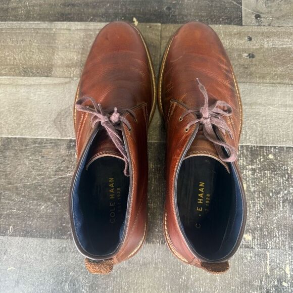 Cole Haan Mens Size 11M Tyler Grand Leather Chukka Shoes Brown Lace Up C24298 - Picture 7 of 9